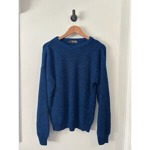 Vintage Scandia Men's Blue Grandpa Sweater Size Medium